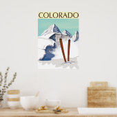 Poster Montagnes de ski (Cuisine)