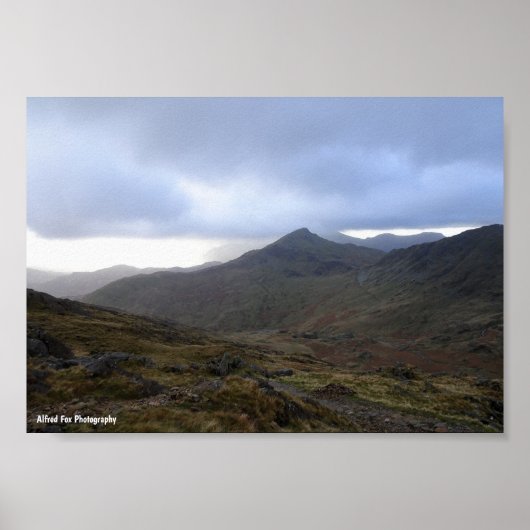 Poster Montagnes de Snowdonia (Devant)
