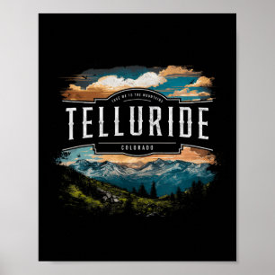Poster Montagnes de Telluride Colorado Randonnée Extérieu