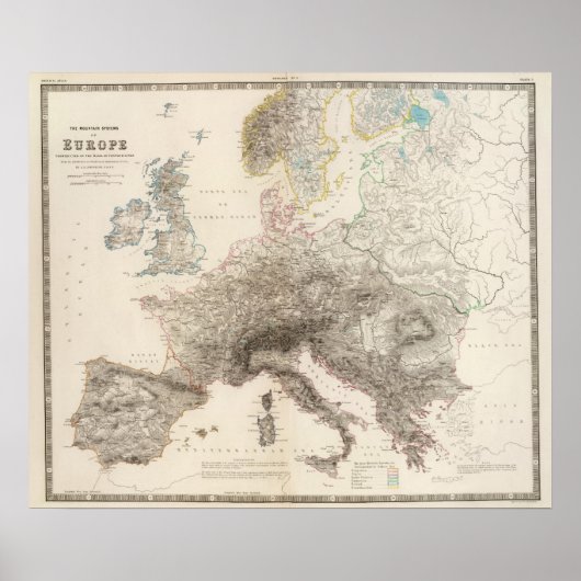 Poster Montagnes d'Europe (Devant)