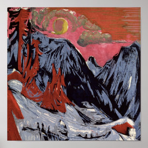 Poster Montagnes en hiver, 1919