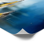 Poster Montagnes enneigées et lac (Coin)