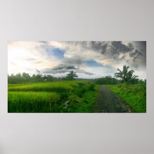 Poster Montagnes et champs de Ricefields (Devant)