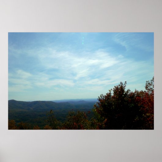 Poster Montagnes et ciel (Devant)