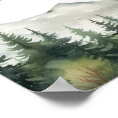 Poster Montagnes et Pins 13 Tables Plan de table de maria (Coin)