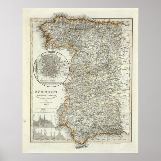 Poster Montagnes et rivières de Madrid (Devant)