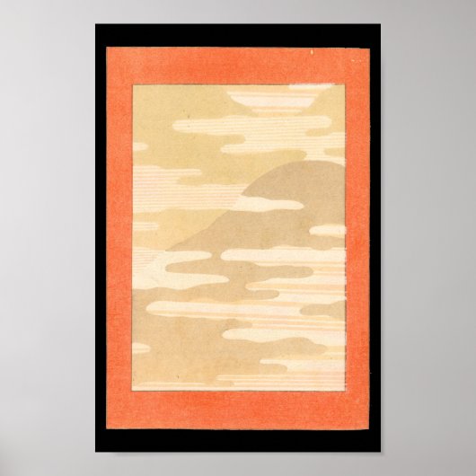 Poster Montagnes murales japonaises vintages (Devant)