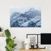 Poster Montagnes neige et brouillard (Bureau à domicile)