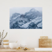 Poster Montagnes neige et brouillard (Cuisine)