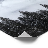 Poster Montagnes neigeuses et forêt d'épinettes (Coin)