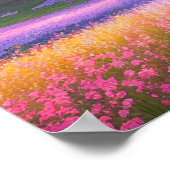 Poster Montagnes neigeuses et village caché (Coin)