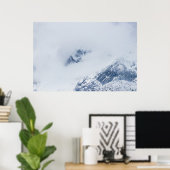 Poster Montagnes nuageuses (Bureau à domicile)