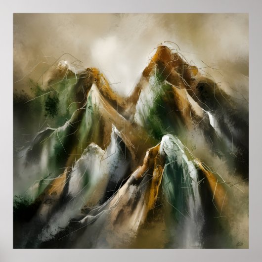 Poster Montagnes peintes (Devant)