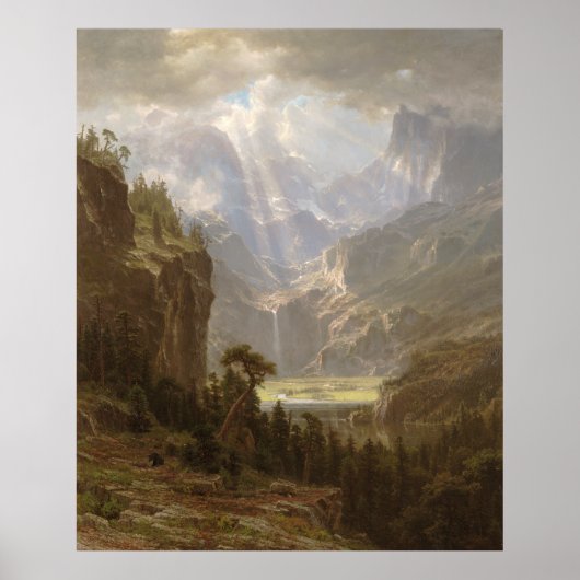 Poster Montagnes Rocheuses Albert Bierstadt (Devant)