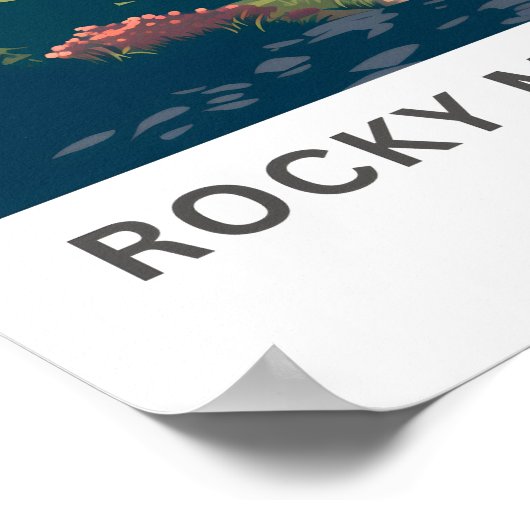 Poster Montagnes Rocheuses Canada Imprimer (Coin)