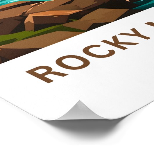 Poster Montagnes Rocheuses Canada Imprimer (Coin)