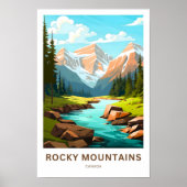 Poster Montagnes Rocheuses Canada Imprimer (Devant)