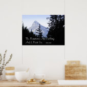 Poster Montagnes Rocheuses canadiennes avec Citation célè (Cuisine)