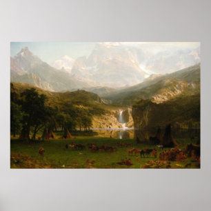 Poster Montagnes Rocheuses d'Albert Bierstadt, pic de Lan
