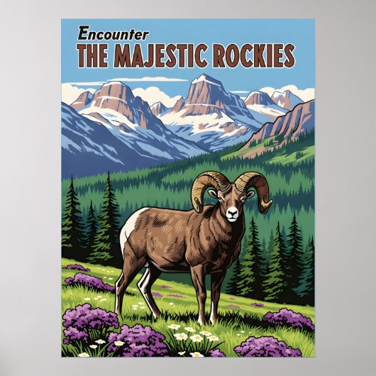 Poster Montagnes Rocheuses - Faune et Nature (Devant)