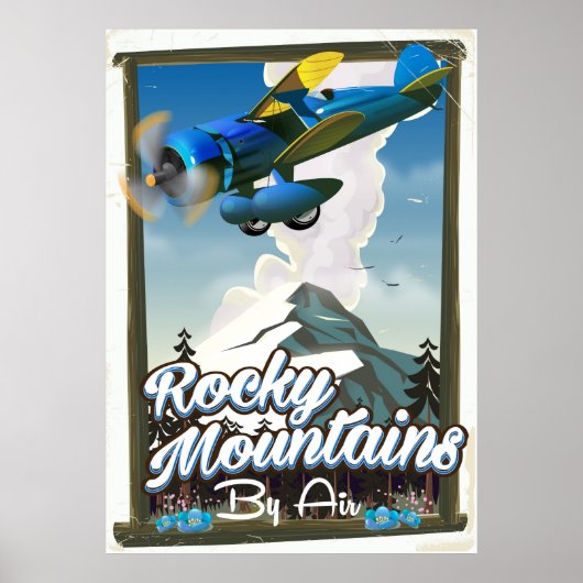 Poster Montagnes Rocheuses par avion ! (Devant)