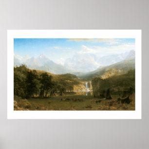 Poster Montagnes Rocheuses, pic de Lander par Albert Bier