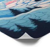 Poster Montagnes roses Sunset (Coin)