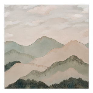 Poster Montagnes Serein