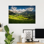 Poster Montagnes | Vallée de Funes, Dolomites, Italie (Bureau à domicile)