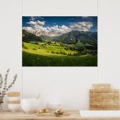 Poster Montagnes | Vallée de Funes, Dolomites, Italie (Cuisine)