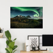 Poster Montagnes | Vestrahorn Mountain, Islande (Bureau à domicile)