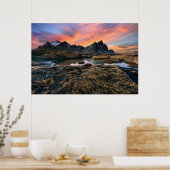 Poster Montagnes | Vesturhorn Mountain Islande (Cuisine)