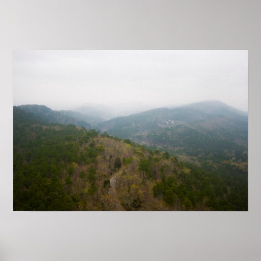 Poster Montagnes Zig Zag, Arkansas (Devant)