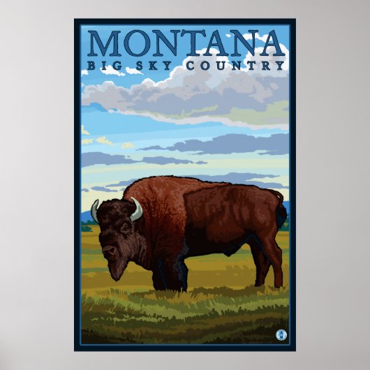 Poster Montana - Bison (Devant)