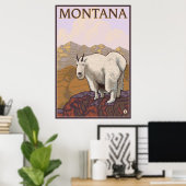 Poster Montana - Chèvre de montagne (Bureau à domicile)