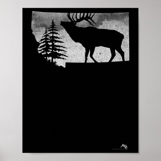 Poster Montana Elk Hunter (Devant)