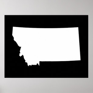 Poster Montana en blanc et noir