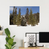 Poster Montana Mountain Trails in Winter Landcape Photo (Bureau à domicile)