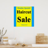 Poster Monte-affiche spéciale de vente de coupe-cheveux M (Cuisine)