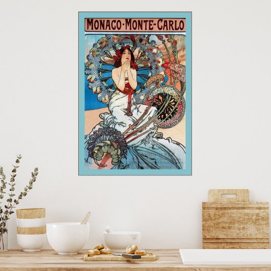Poster Monte-Carlo ~ Alphonse Mucha (Cuisine)