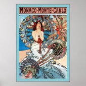 Poster Monte-Carlo ~ Alphonse Mucha (Devant)