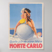 Poster Monte Carlo Monaco Vintage voyage (Devant)