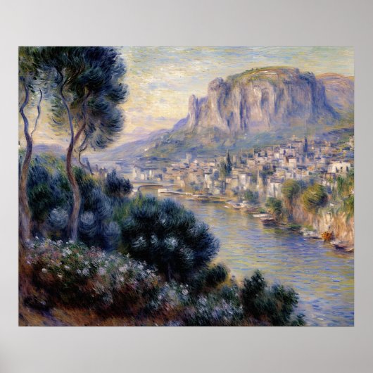 Poster Monte Carlo Vue de Roquebrune (Devant)