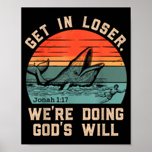 Poster Monte, nous faisons la volonté de Dieu drôle bible