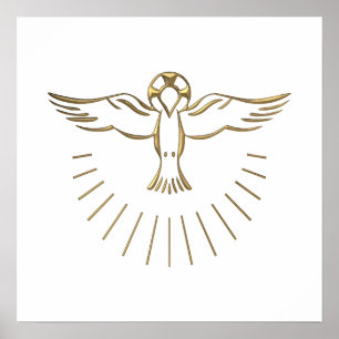 Poster Montée "à trois dimensions" d'or du Saint-Esprit