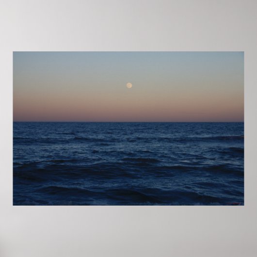 Poster Montée De Lune Au-Dessus De L'Océan #4686 (Devant)