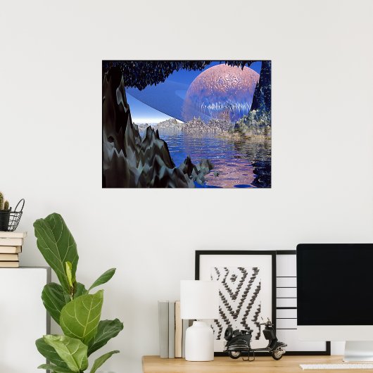 Poster Montée de planète (Bureau à domicile)