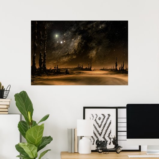 Poster Montée en galaxie (Bureau à domicile)