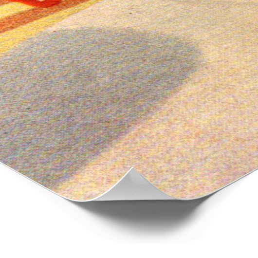 Poster Montée en tasse dans les années 1960 au parc d'att (Coin)