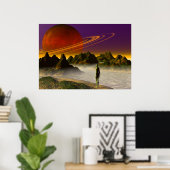 Poster Montée planétaire (Bureau à domicile)
